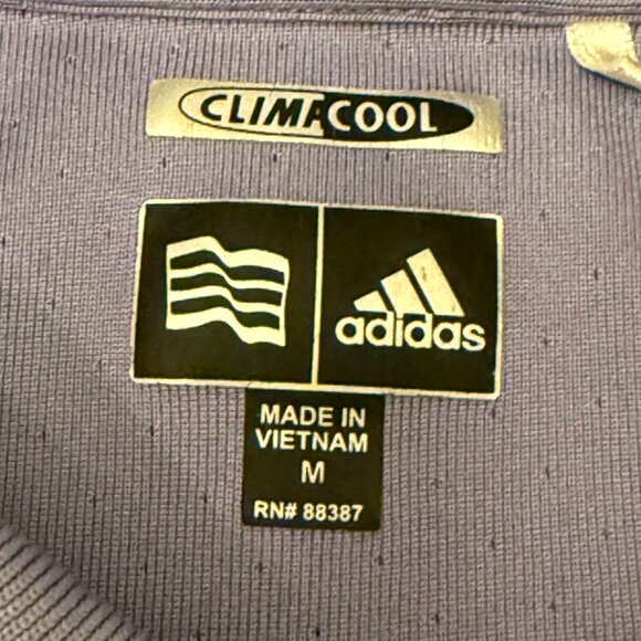 Adidas ClimaCool Mens Size M Ginn Sur Mer Classic Light Purple Golf Polo‎ - Picture 3 of 13